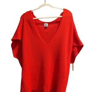 Cabi Orange Knit Sweater